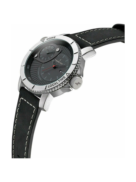 Thorton Horik Watch Battery with Black Leather Strap