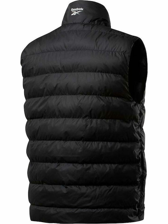 Ärmellos Jacke Puffer Schwarz
