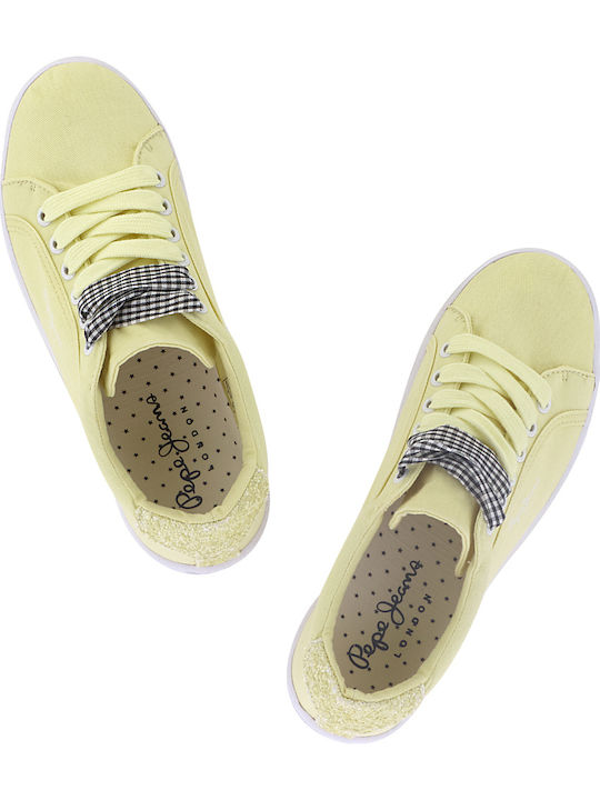 Pepe Jeans Rene Skate Sneakers Κίτρινα