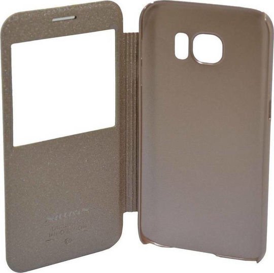 Nillkin Sparkle Книга Изкуствена кожа Златист (Galaxy S7)