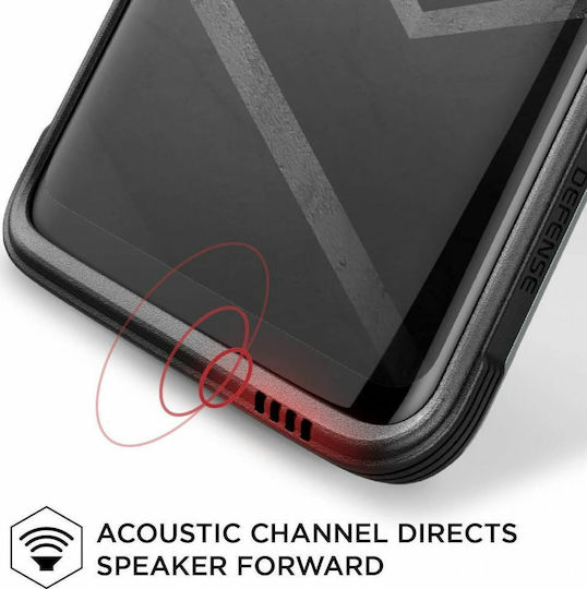 X-Doria Defense Lux Back Cover Πλαστικό Μαύρο (Galaxy S9)