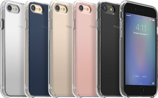 Mophie Umschlag Rückseite Silikon Schwarz (iPhone SE 2022/2020/8/7)