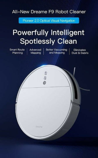 Dreame F9 Robot Vacuum Cleaner with Visual Mapping & 2500Pa Suction Power White