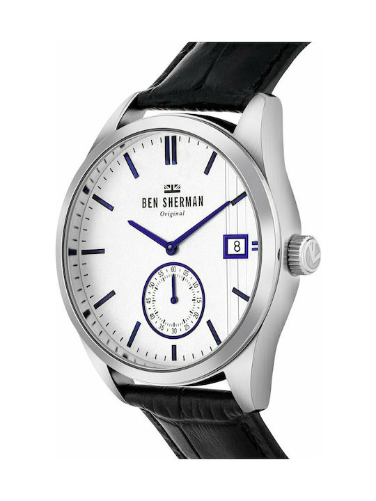 Ben Sherman Spitafields Heritage Uhr Batterie mit Schwarz Lederarmband