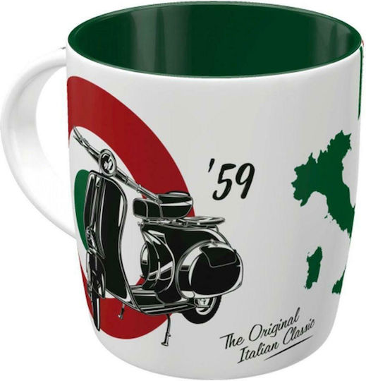 Nostalgic Art Vespa - The Italian Classic Becher Keramik Weiß