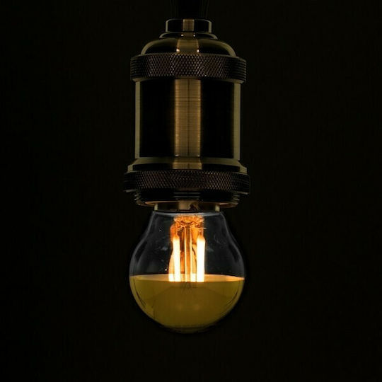 GloboStar Edison Retro LED крушка 4W 77mm за фасунга E27 и форма G45 Топло бяло 420лм Димируем