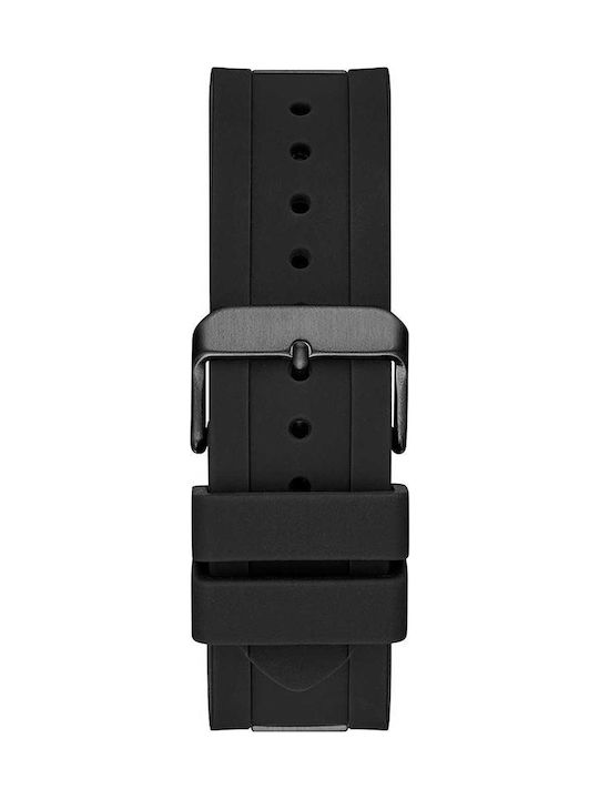 Guess Ceas Cronograf Baterie cu Negru Brățară din cauciuc W1167G2