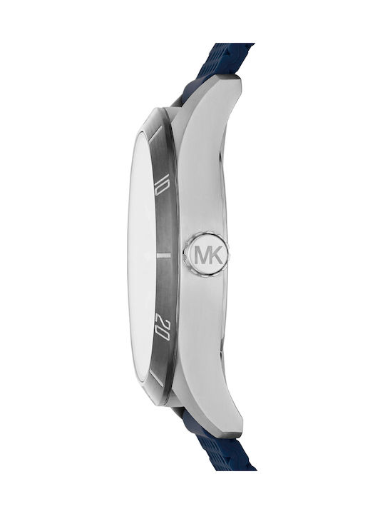 Michael Kors Layton Uhr Batterie mit Blau Kautschukarmband