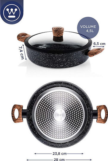 Westinghouse Ρηχή Κατσαρόλα από Αλουμίνιο 4.5lt / 28cm