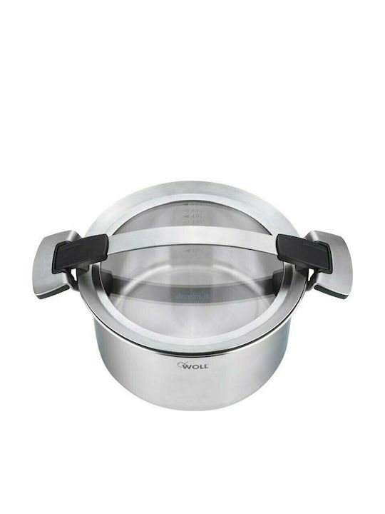 Woll Concept Pro Flacher Edelstahl-Topf 4Es / 24cm
