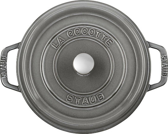 Staub Cocotte din Fontă 5.2lt / 24cm Graphite Grey