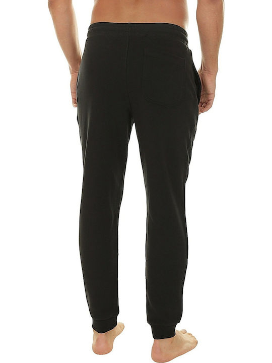 Star Chevron Sweatpants with Elastic Black