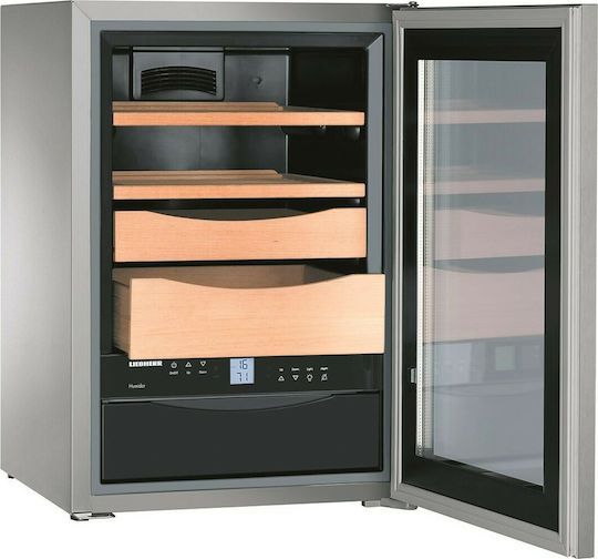 Liebherr Zkes 453 Metalică Vitrină Umidificator de Puroi cu Igrometru Digital 61.2cmx42.5cmx61.2cmcm.