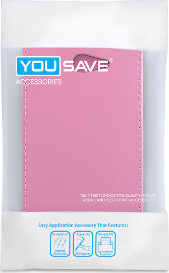 YouSave Accessories Vertikaler Flip Synthetisches Leder Rosa