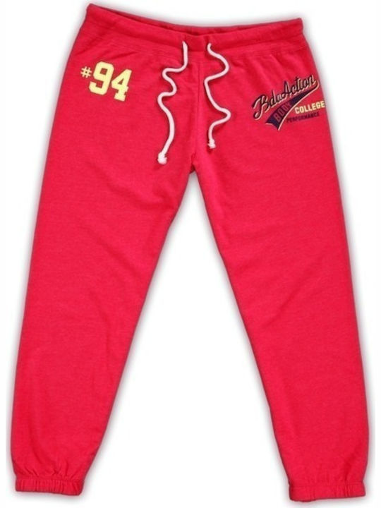 Damen Jogginghose Capri Rosa