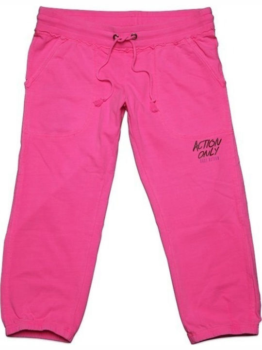 Damen Jogginghose Capri Rosa