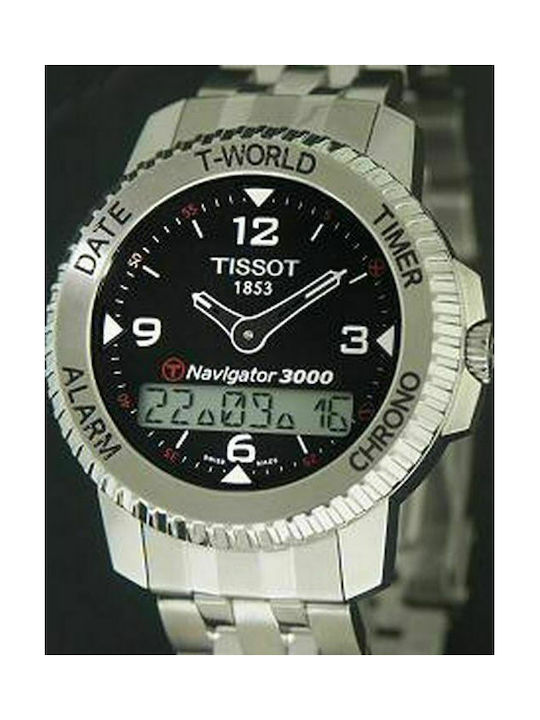 Tissot Ceas Cronograf Baterie cu Argintiu Brățară metalică