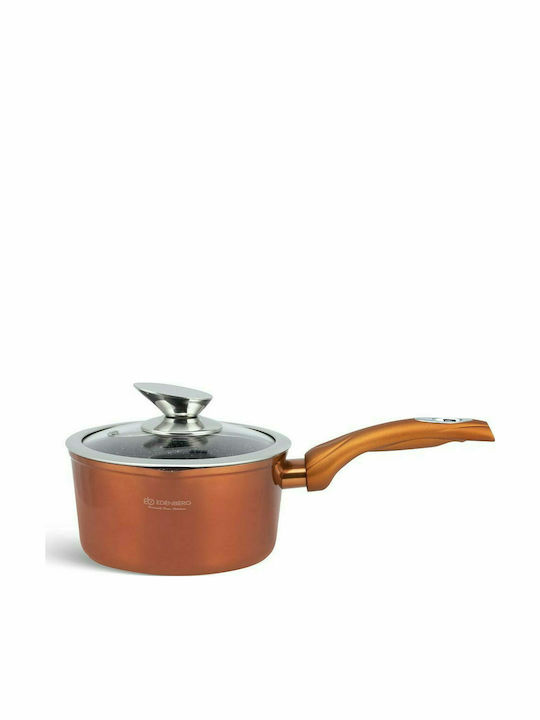 Edenberg Cookware Set of Aluminum with Stone Coating Cooper 15pcs