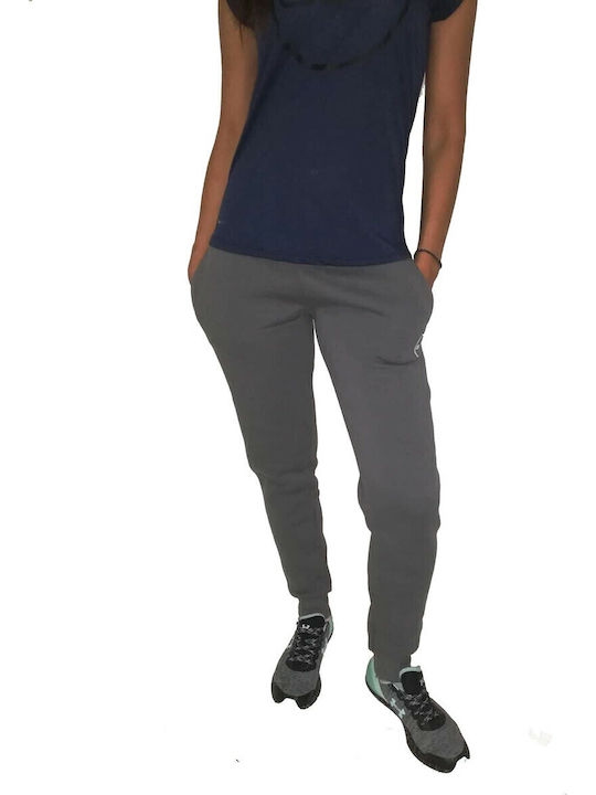 Supercotton Jogger Charcoal Women's Sweatpants with Elastic Gray