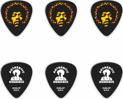 Dunlop Guitar Picks Jimi Hendrix Aura Mandala Pick Tin Set 6pcs