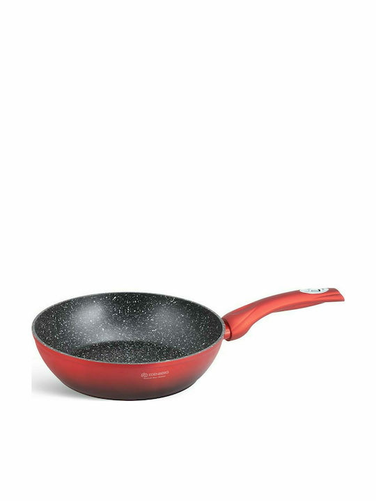 Edenberg Cookware Set of Aluminum with Stone Coating Red 15pcs
