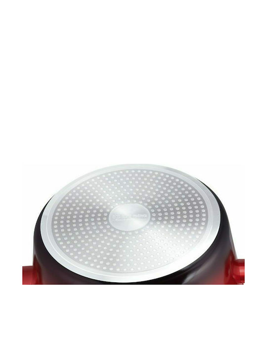 Edenberg Cookware Set of Aluminum with Stone Coating Red 15pcs