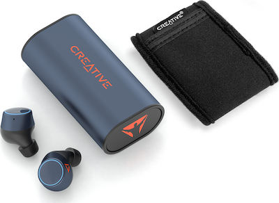 Creative Outlier Air V2 In-ear Bluetooth Handsfree Ακουστικά με Αντοχή στον Ιδρώτα και Θήκη Φόρτισης Metallic Blue