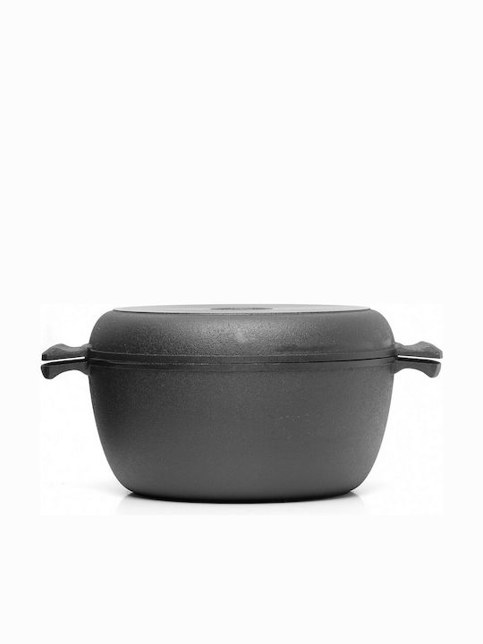 Skeppshult Pots Set of Cast Iron with No Coating Black 2pcs