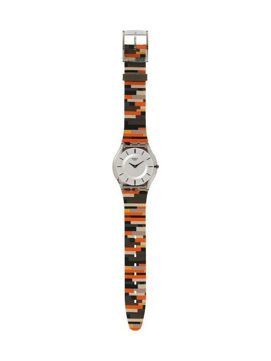 Swatch Patchwork Africana Ceas cu Curea de Cauciuc