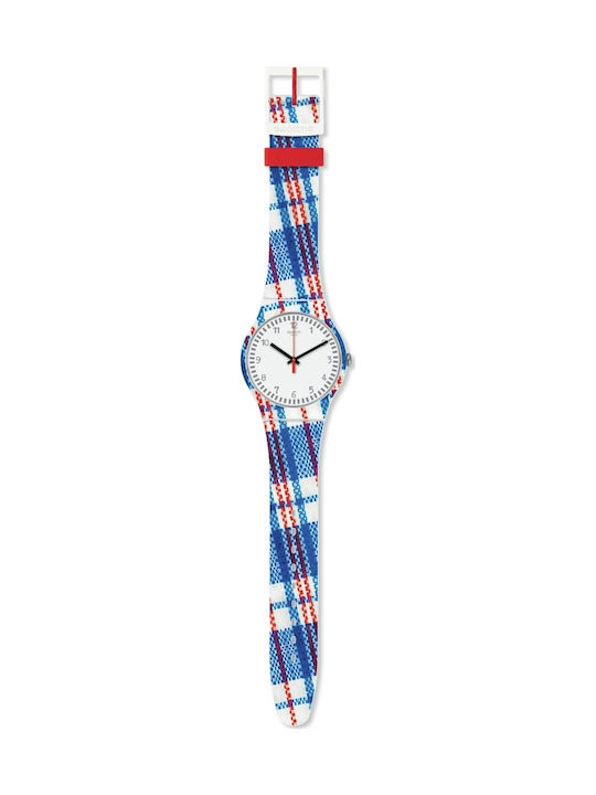 Swatch Tartanotto Uhr mit Kautschukarmband