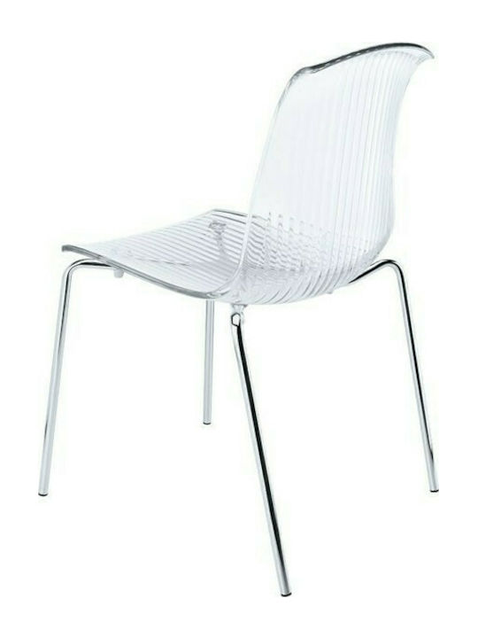 Allegra Scaune Bucătărie din Polipropilenă Clar Transparent Transparent 1buc 50x54x84buc