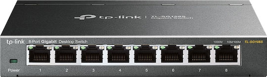 TP-LINK TL-SG108S Unmanaged L2 Switch with 8 Gigabit (1Gbps) Ethernet Ports