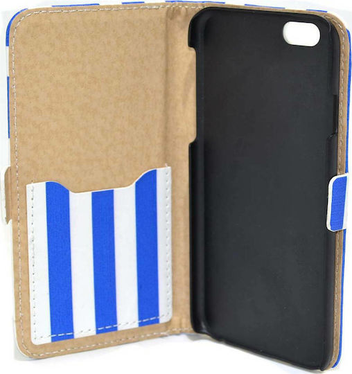 Ancus Ancus Greek Flag Book Synthetic Leather Multicolour Cover for iPhone 6/6s Plus