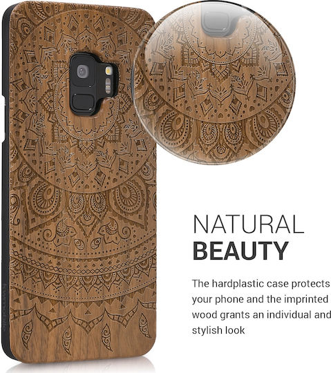 KWmobile Indian Sun Dark Brown Back Cover Ξύλινο Καφέ (Galaxy S9)