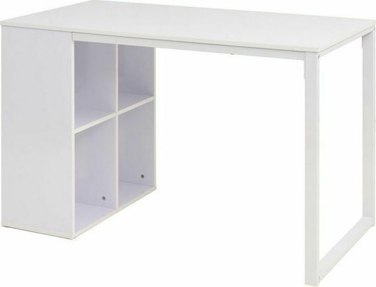 Schreibtisch mit Bücherregal 120x60x75cm Weiß Schreibtisch mit Bücherregal 120x60x75cm Weiß