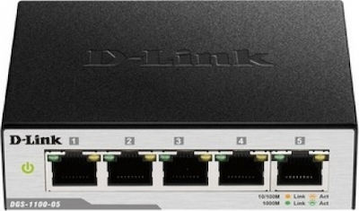 D-Link DGS-1100-05V2 Managed L2 Switch with 5 Gigabit (1Gbps) Ethernet Ports