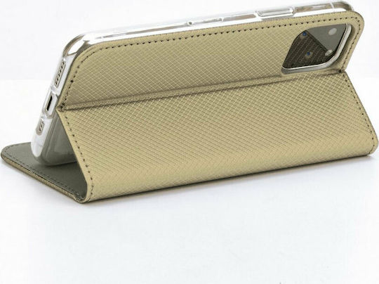 Forcell Smart Magnet Brieftasche Synthetisches Leder Gold (Huawei Y5p)