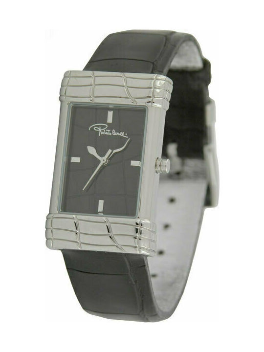 Roberto Cavalli Black Leather Strap