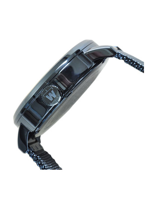 Welder Γυναικείο Ρολόι 36mm Μπαταρίας με Μπλε Μεταλλικό Μπρασελέ