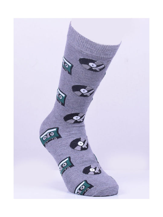 Vtex socks high socks with patterned cassettes Grey