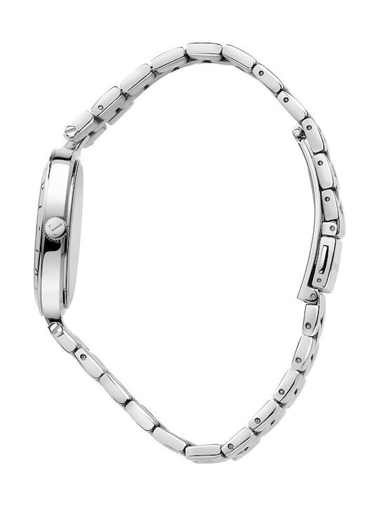Trussardi T-Shiny Дамски Часовник с Сребрист Метална Гривна