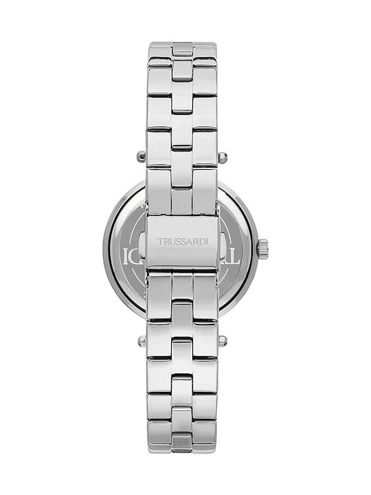 Trussardi T-Shiny Дамски Часовник с Сребрист Метална Гривна