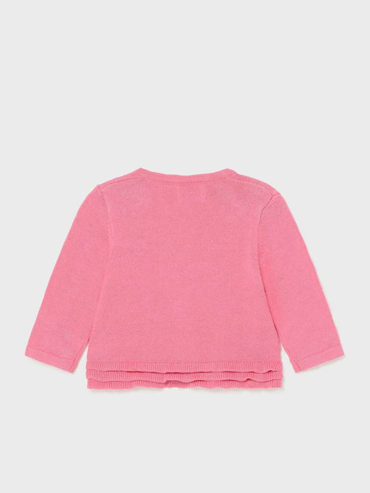 Mayoral Girls Knitted Cardigan with Buttons Pink