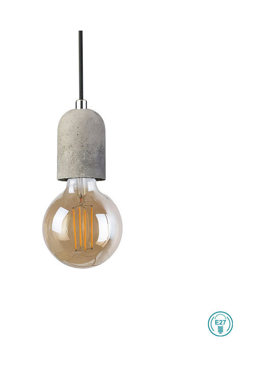 Nowodvorski Tulum Concrete Pendant Light Single-Light for Socket E27 Gray