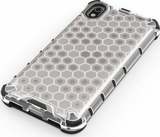Hurtel Honeycomb Umschlag Rückseite Silikon Transparent (Redmi 7A)
