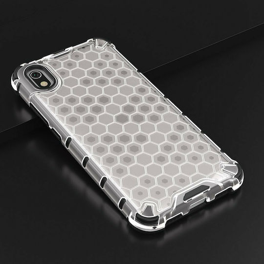 Hurtel Honeycomb Umschlag Rückseite Silikon Transparent (Redmi 7A)