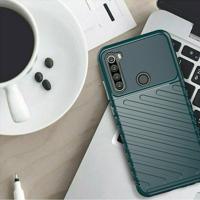 Hurtel Thunder Series Plastic Back Cover Durable Green (Redmi Note 8T)