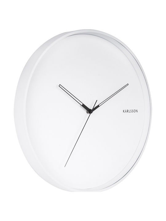 Karlsson Hue Silent Wall Clock Metallic White Ø40cm