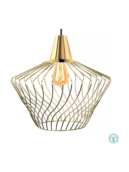 Nowodvorski Pendant Light Single-Light Grid for Socket E27 Gold