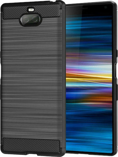 Hurtel Carbon Fiber Brushed Μαύρο (Xperia 10)